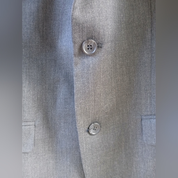 Banana Republic 46R Gray Wool blend Suit Jacket Tailored Slim Fit Made in Egypt - Picture 7 of 16